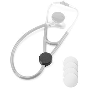 Stethoscope Tracker Holder for EKO CORE 500, Littmann CORE Digital Stethoscope & Littmann Cardiology IV – Compatible with AirTag – Stethoscope Safety Tracker Case with 4 Name Stickers, Black in Kuwait