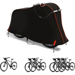 Bike Cover for 1/2/3Bike-900D Heavy Duty Waterproof Bicycle Cover&Outdoor Bike Storage Protection against Snow,rain|Bike Cover for eBike,Mountain,Road,Hybrid,Scooter,Beach Cruiser Bike(L-1Bike Cover) in Saudi Arabia