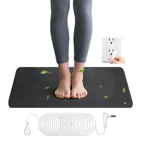 بساط التأريض للأقدام، بساط التأريض لنوم أفضل، وتخفيف التوتر والصحة، ووسادة التأريض لليوجا، والمنزل، والمكتب، بما في ذلك سلك التأريض بطول 15 قدمًا (24 بوصة × 35 بوصة) in Kuwait