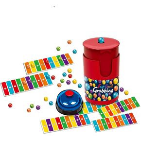 لعبة الإمساك بالخرز السريع من CRIVERY، مجموعة ألعاب بينجو مطابقة الألوان مع 90 خرزة و6 بطاقات رموز، 1 جرس وعلبة خرز، تدريب على التنسيق بين اليد والعين للحفلات الجماعية والأسرة 2-4 لاعبين in Kuwait