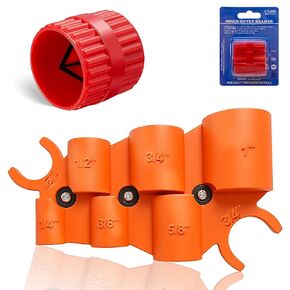 مجموعة أدوات إزالة حواف الأنابيب، 1/4 بوصة إلى 1 بوصة قابلة للتعديل، مخرطة داخلية/خارجية للـ PVC، PPR، النحاس، CPVC، PE-RT، أنابيب الألومنيوم، مثالية للشطب الدقيق والتنعيم in Kuwait