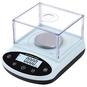 مقياس رقمي للمختبر 500 جرام × 0.001 جرام مقياس ميزان تحليلي 0.001 جرام دقة مقياس الوزن العلمي مع الزجاج الأمامي لكيمياء المجوهرات المختبرية in Kuwait