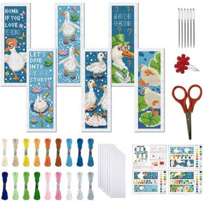 FREEBLOSS 6 Set Puppies Stamped Cross Stitch Bookmark Kits Cross Stitch Kit Embroidery Bookmarks Kit for Adults Beginners with Backing Felt Embroidery Floss DIY Bookmark Kit for Book Lovers 8x2.4'' in Saudi Arabia