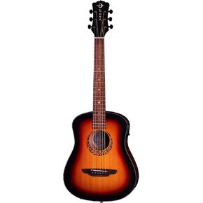 جيتار لونا سفاري القبلي للسفر باستخدام اليد اليسرى - جيتار كهربائي صوتي - توباكو سنبورست ساتان in Kuwait