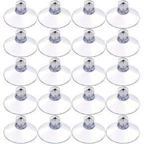 6pcs Screw Suction Cup with Plastic Nut Transparent Strong 41mm Glass Suction Cup Hook Suitable for Fixing Bracket Window Car Glass Blackout Cloth Glass Bathroom Wall Door Plate Fish Tank Rest Sign in Saudi Arabia