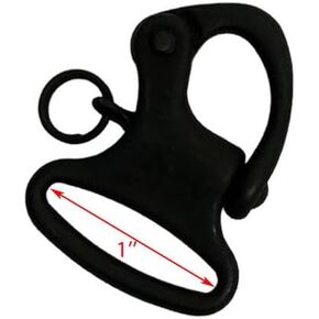 600 Lb WLL Mini Fixed Snap Shackle Matte Black Coated Quick Release in Kuwait