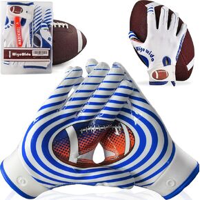 Premium Grip Youth Football Gloves for Boys Girls | Sticky Silicone Palm, Breathable & Comfortable | Perfect for Receiver Training, Flag Football, Ages 7-15 in Kuwait