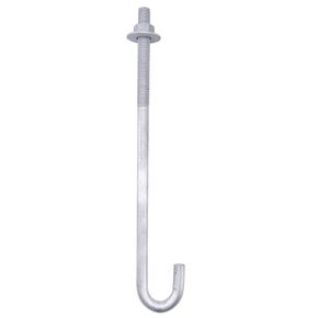 1/2" x 12" J Bolt Anchors (25 Pack) for Concrete with Nuts and Washers, Hot-Dip Galvanized in Kuwait