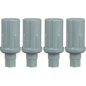 Component Hardware 4-Pack 1-1/2" Round Gray Thermoplastic Adjustable Hex Foot Inserts - Industrial Grade - A10-0641-C in Kuwait