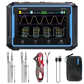 (FNIRSI 2C53P) 3 in 1 Oscilloscope/Multimeter/DDS Signal Generator, Handheld Tablet Touchscreen Digital Automotive Oscilloscope Portable 2 Channel 50MHz, 250Ms/S, 19999 Counts in Kuwait