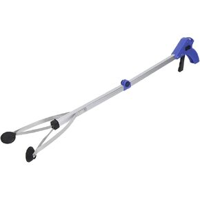 Folding Trash Grabber Tool, Precise for Effortless Garbage Pickup Grabber Reacher Tool, Without Bending Trash Picker, Commercial Aluminum Alloy, for Garden Leaves Waste Pick Up Blue 43.00Cm in Kuwait