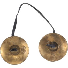 1Pair Copper Finger Cymbals for Dance Yoga Durable Percussion Instrument with Sound Quality Lightweight Portable for Spiritual Practices and Cultural Events in Kuwait