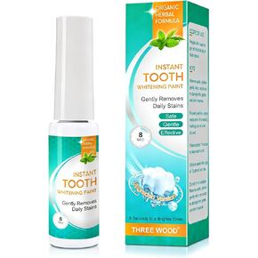 طلاء تبييض الأسنان الفوري - تركيبة محمولة بالفرشاة للحصول على ابتسامة أكثر إشراقًا ولطيفة وسهلة الاستخدام. in Kuwait