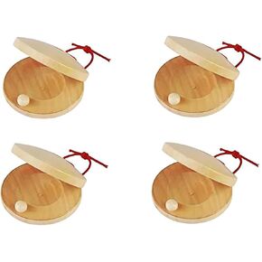 صنجات خشبية، أداة إيقاعية - صنجات أصابع اليد، صنجات خشبية للفصل الدراسي DIY آلة موسيقية إيقاعية موسيقية 4 قطع in Kuwait