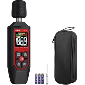 مقياس BINTA ديسيبل، مقياس مستوى الصوت الرقمي مع وزن مكيف الهواء، جهاز اختبار SPL المحمول 30-130 ديسيبل قياس الضوضاء مع شاشة LCD بإضاءة خلفية، الحد الأقصى/الدقيقة، وحدة ديسيبل/SONE، الاحتفاظ بالبيانات لجيران مصنع المكتب المنزلي in Kuwait