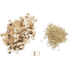 200 Pcs Mini Brass Hinges, Miniature Butt Hinges with 800 Screws for Jewelry Box Wooden Crafts in Kuwait