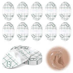100 Pcs Clear Waterproof Ear Stickers, Disposable Ear Protectors, Covers for Swimming, 2.1x3.2 Inches for Bathing Swimming Shower Surfing Snorkeling and More in Kuwait