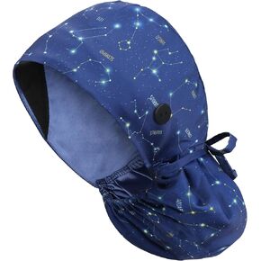 Satin Lined Scrub Cap, Adjustable Surgical Cap with Sweatband & Buttons, Soft and Wrinkle-Resistant Scrub Hat in Kuwait