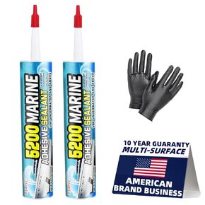 5200 مانع تسرب بحري للقوارب والمركبات الترفيهية - علاج سريع (30 دقيقة)، مقاوم للماء، مقاوم للأشعة فوق البنفسجية، مانع تسرب لاصق عالي الجودة للهياكل والأسطح والألياف الزجاجية والخشب والمعادن، صديق للبيئة، رائحة منخفضة، مع قفازات وفوهة (2) in Kuwait