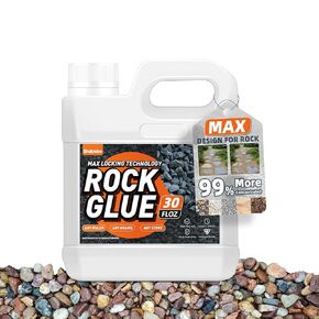 صمغ الصخور، غراء 1 جالون للمناظر الطبيعية باستخدام البخاخ، يدوم لمدة تصل إلى عامين، موثق حصاة قوي، موثق حصى البازلاء للحديقة، قش الصنوبر للأماكن الخارجية، مثبت حصى البازلاء بقفل المهاد in Kuwait