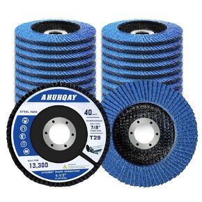 50 Pack Flap Discs 4 1/2" for Angle Grinder, 40/60/80/120 Grit, T29 Flap Disc, Die Grinder Sanding Disc, Zirconia Grinding Wheel for Metal, Wood, Stainless Steel Polishing Finishing in Kuwait
