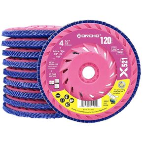 Flap Discs 40 Grit, 4-1/2 x 5/8-11 Inch Zirconia Flap Sanding Discs, Type 29 Grinding Wheel for Stainless Steel & Sheet Metal - 10 Pack in Kuwait