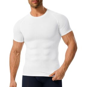 Eleady Compression Shirt Men Short Sleeve - Workout Base Layer Men Athletic Crew Neck T-Shirts Activewear Gym in Kuwait