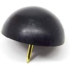 Pkg of 4 - Black SBR Rubber Round Top Tack Bumper - Bumper Diameter - 7/8", Bumper Height - 7/16", Tack Length - 11/32" Tack Diameter - 1/16" in Kuwait