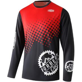 قميص ركوب الدراجات MTB للرجال من FORBEMK، قميص طويل الأكمام لركوب الدراجات، عامل حماية من الأشعة فوق البنفسجية 50+ مسامي ماص للرطوبة لركوب الدراجات على الطرق والإندورو in Kuwait