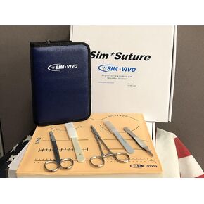 Sim-Suture Learning System: Complete Suture Skills Training Module - Includes Large, Realistic Suture Pad, Suture Tool Kit, Practice Sutures, and Training Guide. Medical Education and Training Only. in Saudi Arabia