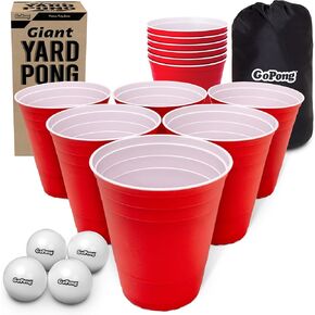 GoPong Giant Yard Pong Outdoor Game - Jumbo Sized PRO Set – Fun Beach and Lawn Party Games for Adults in Kuwait