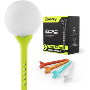 Golf Tees 50 Pack 3 1/4", Low Spin 3-Prong Plastic Tees, Reduce Friction for Longer Drives, Durable Composite, Anti-Flyaway Barbed Tip, Adjustable Height, 5 Colors (10 Each) in Kuwait