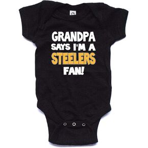 NanyCrafts Baby's My Grandpa Says I'm a Steelers Fan Bodysuit, Baby Steelers Fan in Saudi Arabia
