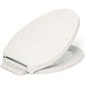 Kohler K-28004-96 Drift ReadyLatch Quiet Close Elongated Toilet Seat, Biscuit in Kuwait