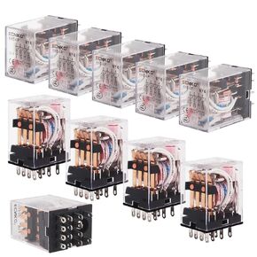 10PCS MY4NJ HH54P Electromagnetic Relay MY4N-GS 4PDT 14PIN AC/DC 6V 12V 24V 36V 48V 110V 220V 380V Power MY4 MY4N-J(AC - 10pcs,6V) in Kuwait
