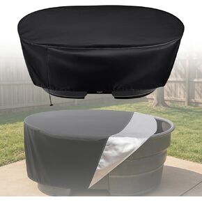 50 Gallon Oval Stock Tank Cover for Ice Bath, Cold Plunge, Water Trough & Feeder Pond - 420D Heavy Duty Weatherproof Water Trough Insulated Protector (52"L*31"W*12"H) in Kuwait