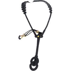 حزام ساكسفون للرقبة، حزام ساكسفون مريح مزدوج الكتفين، حزام ساكسفون قابل للتعديل مع دعم دوار 360 درجة وخطاف ربط معدني لألتو/تينور/باريتون/سوبرانو ساكس in Kuwait