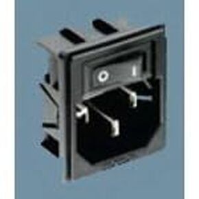 العلامة التجارية TE Connectivity/Corcom، 15CU15S1-5Pack، وحدة إدخال الطاقة EMI/RFI المفلترة PL 3 POS 250VAC 15A Switch ST 1 Port in Kuwait