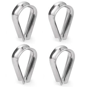 3/8 Inch M10 Stainless Steel Wire Rope Thimbles for Dia Wire Rope, Wire Rope Cable Thimbles Rigging (4 Pcs) in Kuwait