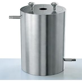 1.5l Laboratory Disperser Barrel, Stainless Steel Disperser Mixing Drum with Includes Lid, Thickness 12.5mm, Outer Diameter 125mm, Inner Diameter 100mm, for Laboratory Stirrer in Kuwait