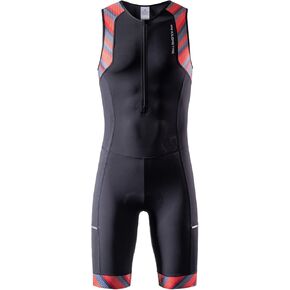 بدلات MY KILOMETER Triathlon للرجال قطعة واحدة بدون أكمام مبطنة وسريعة الجفاف ودراجة السباحة مع جيوب in Kuwait