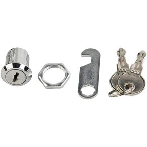 Reliable Metal Cam Lock 20mm/30mm Diameter Ideal for Tool Cabinets Drawers Mailboxes 2 Keys 1Pcs(30mm) in Kuwait