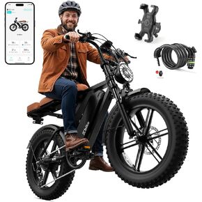 دراجة كهربائية SISIGAD للبالغين، محرك ذروة 1800 واط، 32 ميل في الساعة، 70/130 ميل، 20 بوصة × 4.0 بوصة دراجة كهربائية بإطارات سميكة، بطارية قابلة للإزالة 48 فولت 15 أمبير، دراجة إلكترونية 7 سرعات للتنقل في المدينة، الطرق الوعرة، الجبال، UL 2849 in Kuwait