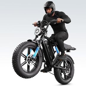 دراجة كهربائية TST للبالغين، محرك ذروة 1500 وات، 28 ميلاً في الساعة، 20 بوصة × 4.0 بوصة دراجة إلكترونية بإطارات سميكة، بطارية قابلة للإزالة 48 فولت 15 أمبير/25 أمبير، فرامل قرصية هيدروليكية مزدوجة، تعليق مزدوج، شاشة LCD وتطبيق، شهادة UL 2849 in Kuwait