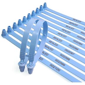 100 قطعة من أختام الشاحنات البلاستيكية، واضحة للتلاعب، كل ختم مرقم بالتسلسل، يستخدم للشاحنة اللوجستية، والمقطورة، وختم بلاستيكي للاستعمال مرة واحدة، نوع القابس (أحمر) in Kuwait