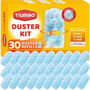 30 Count Duster Refills for Swiffer & Others, 360 Heavy Duty Dusters Refills with 5X Electrostatic, Disposable Microfiber Duster for Cleaning Furniture, Corners, Ceiling Fans (Only Duster Refill) in Kuwait