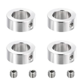 MECCANIXITY 4pcs Stainless Steel Shaft Collar, 5mm(3/16") ID 10mm(3/8") OD 6mm(1/4") Thickness Single Hole Bore Shaft Locking Collars for Gearbox Assemblies, Machine Tools in Kuwait