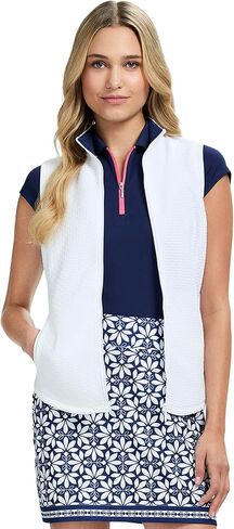 IZOD Women's Lightweight Vest Performance Stretch Zip-up Athletic Running in Saudi Arabia
