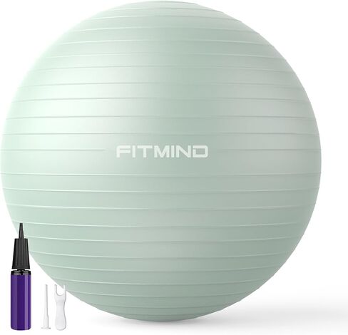 FITMIND_ Extra Thick Exercise Ball Yoga Ball 22in/26in/30in for Workout Pregnancy Stability,Anti-Burst and Slip Resistant Swiss Ball with Pump for Yoga, Pilates, Fitness,Birthing,Physical Therapy in Saudi Arabia