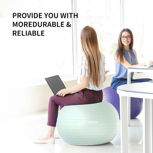 FITMIND_ Extra Thick Exercise Ball Yoga Ball 22in/26in/30in for Workout Pregnancy Stability,Anti-Burst and Slip Resistant Swiss Ball with Pump for Yoga, Pilates, Fitness,Birthing,Physical Therapy in Saudi Arabia